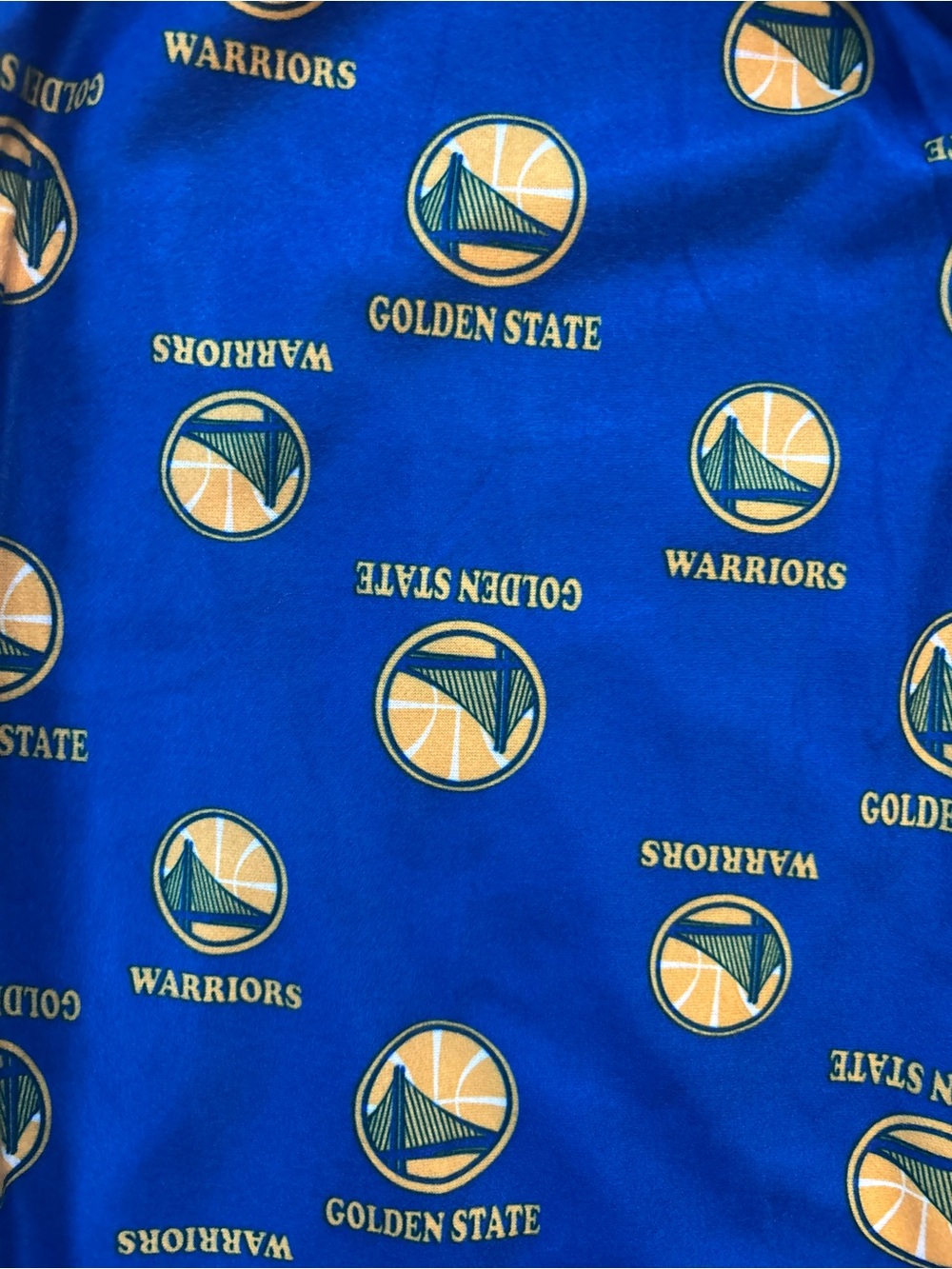 NBA Golden State Warriors Blue and Yellow Pajama Pants - Picture 3 of 4